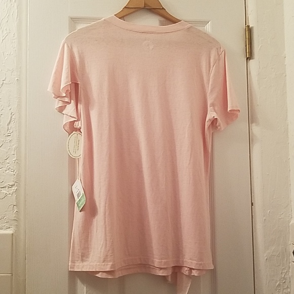 BRISAS  Ruffle Front Butter Soft Pink Top Size XL NEW - Picture 5 of 9